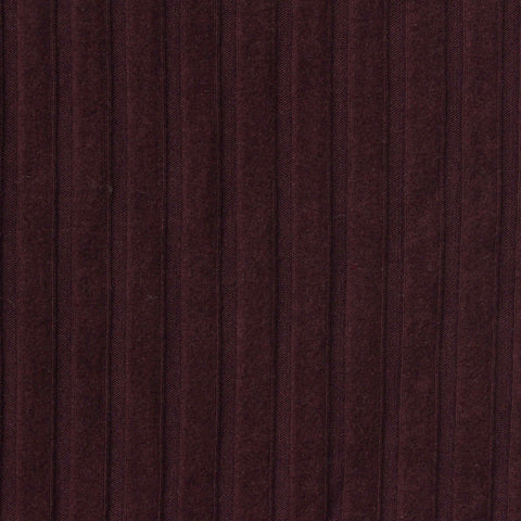 Brushed Polyester Viscose Stretch Rib Knit Fabric, 270 gsm, 150 cm — Red