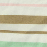 White Horizontal-Stripe Milk Silk Knit, Polyester — texture