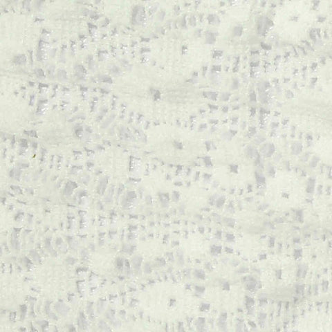 White Floral Crepe, Polyester, 150 gsm