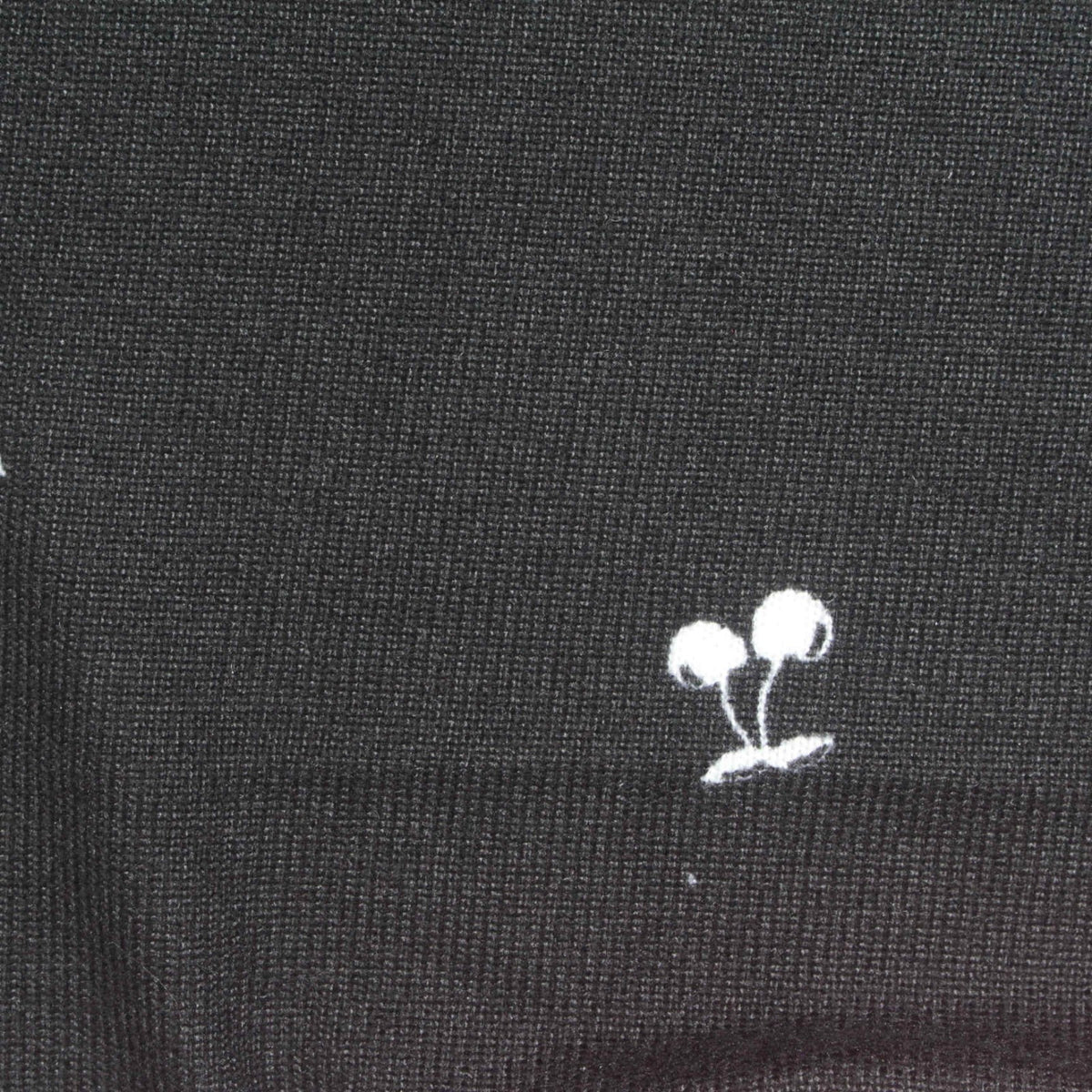 Jacquard Polyester Stretch Chunky Knit Fabric, 186 gsm, 168 cm — Black