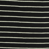 Black Horizontal-Stripe Jersey Knit, Viscose