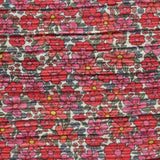 Red Floral Jersey Knit, Polyester