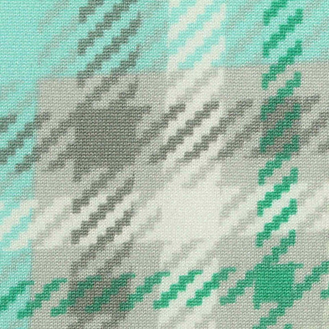 Light Green Plaid Milk Silk Knit, Polyester