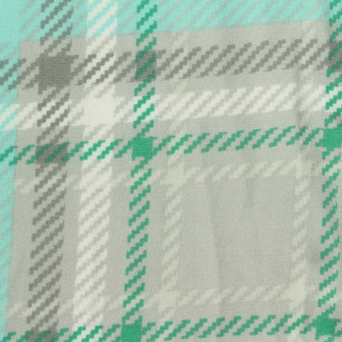 Light Green Plaid Milk Silk Knit, Polyester