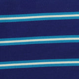Navy Horizontal-Stripe Piqué Knit, Linen-Tencel Lyocell