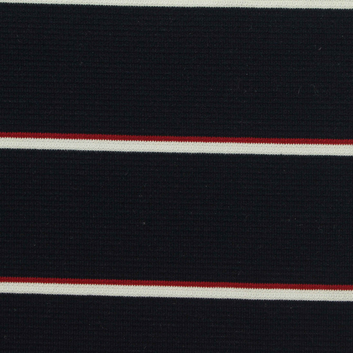 Navy Stripes Jersey Knit, Cotton