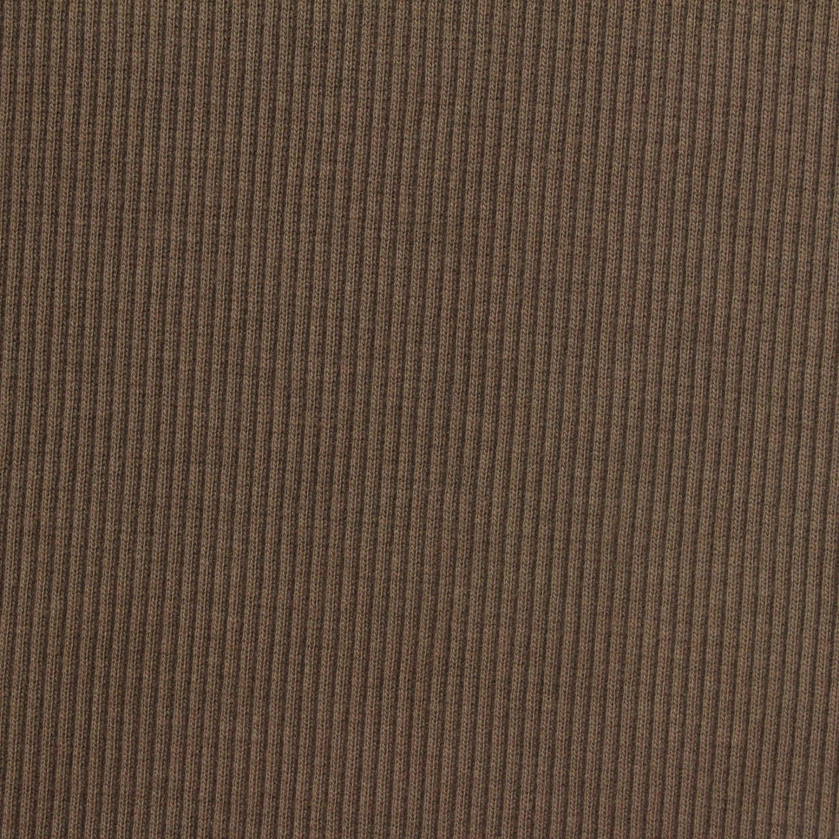 Cotton Stretch Rib Knit Fabric, 440 gsm, 120 cm — Brown