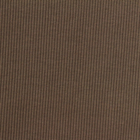 Cotton Stretch Rib Knit Fabric, 440 gsm, 120 cm — Brown