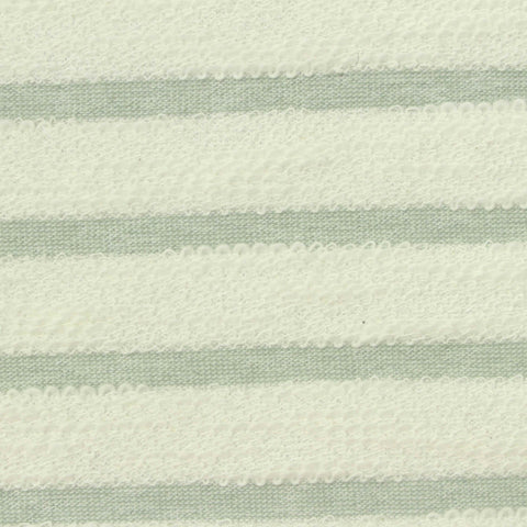 Off-White Horizontal-Stripe French Terry, Cotton