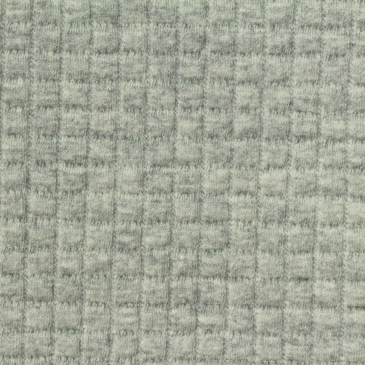 Jacquard Cotton Polyester Stretch Knit Fabric, 440 gsm, 153 cm — Grey