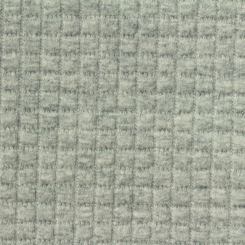 Jacquard Cotton Polyester Stretch Knit Fabric, 440 gsm, 153 cm — Grey