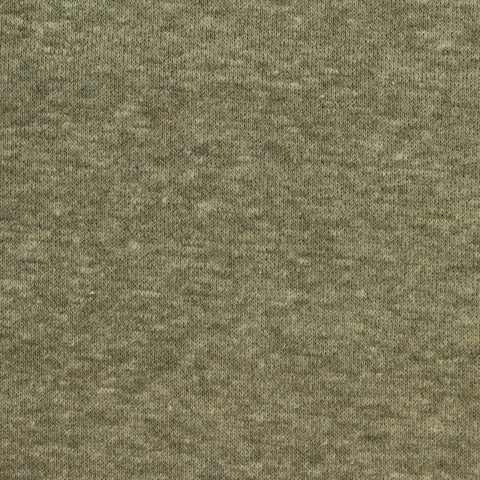 Heathered Green Marl French Terry, Cotton-Poly