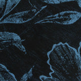 Blue Floral Sateen, Poly-Spandex