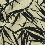 Black Leaf Jersey Knit, Viscose