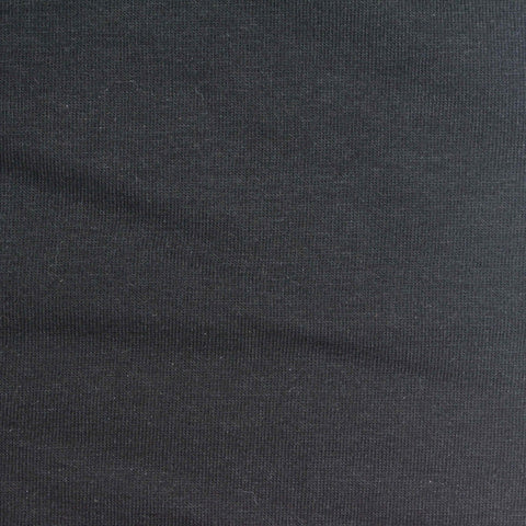 Cotton Stretch Jersey Knit Fabric, 155 gsm, 173 cm — Black