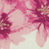 Pink Flowers Crepe, Viscose — texture