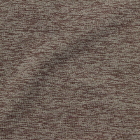 Brown Heathered-Marl Jersey Knit, Polyester, 160 gsm