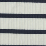 Navy Horizontal-Stripe Rib Knit