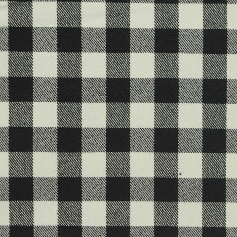 Black Gingham Bengaline, Poly-Viscose