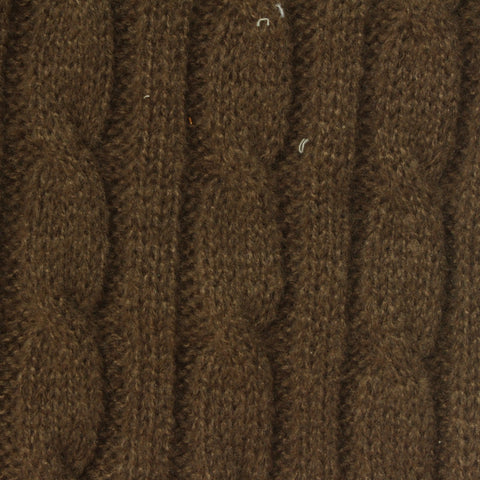 Jacquard 100% Polyester Pointelle Knit Fabric, 380 gsm, 150 cm — Brown