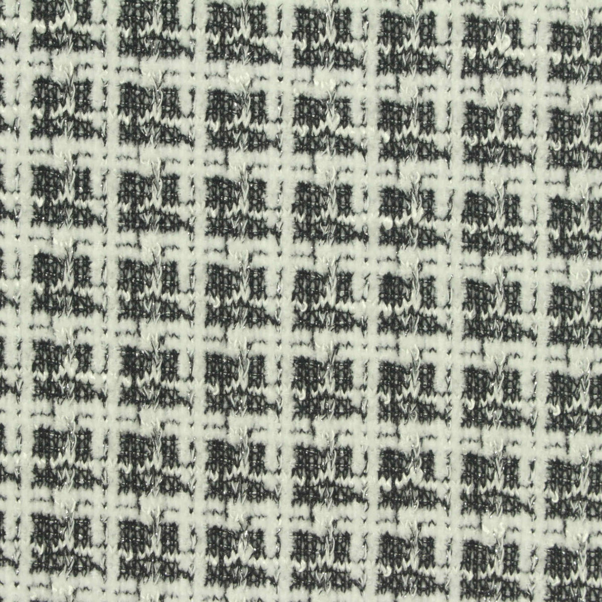 Black Check Bouclé, Polyester