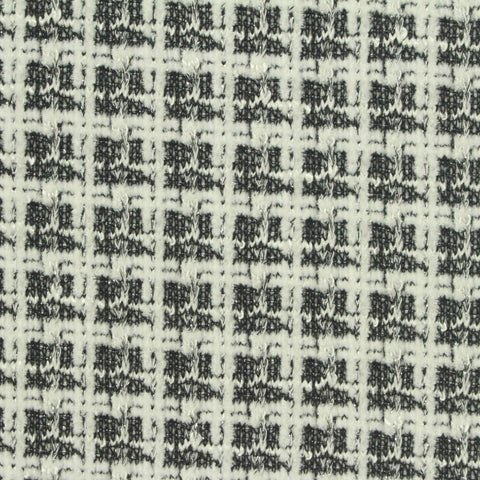 Black Check Bouclé, Polyester