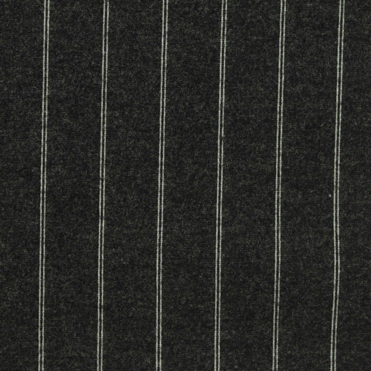 White Vertical-Stripe Ponte Knit, Poly-Viscose, 390 gsm