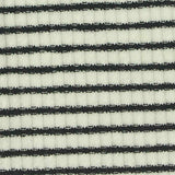 Black Horizontal-Stripe Rib Knit, Poly-Viscose — texture