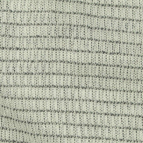 Dark Grey Horizontal-Stripe Interlock Knit, Cotton-Poly, 95 gsm