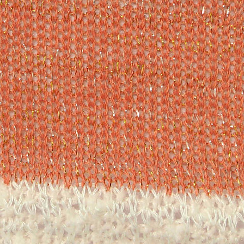 Cream Horizontal-Stripe Chunky Knit, Poly-Viscose, 200 gsm