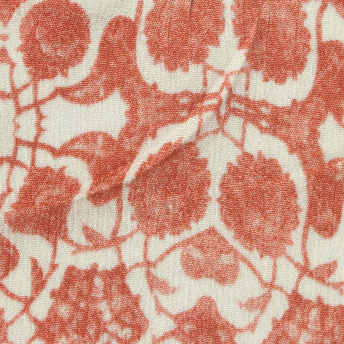 White Floral Crepe, Viscose