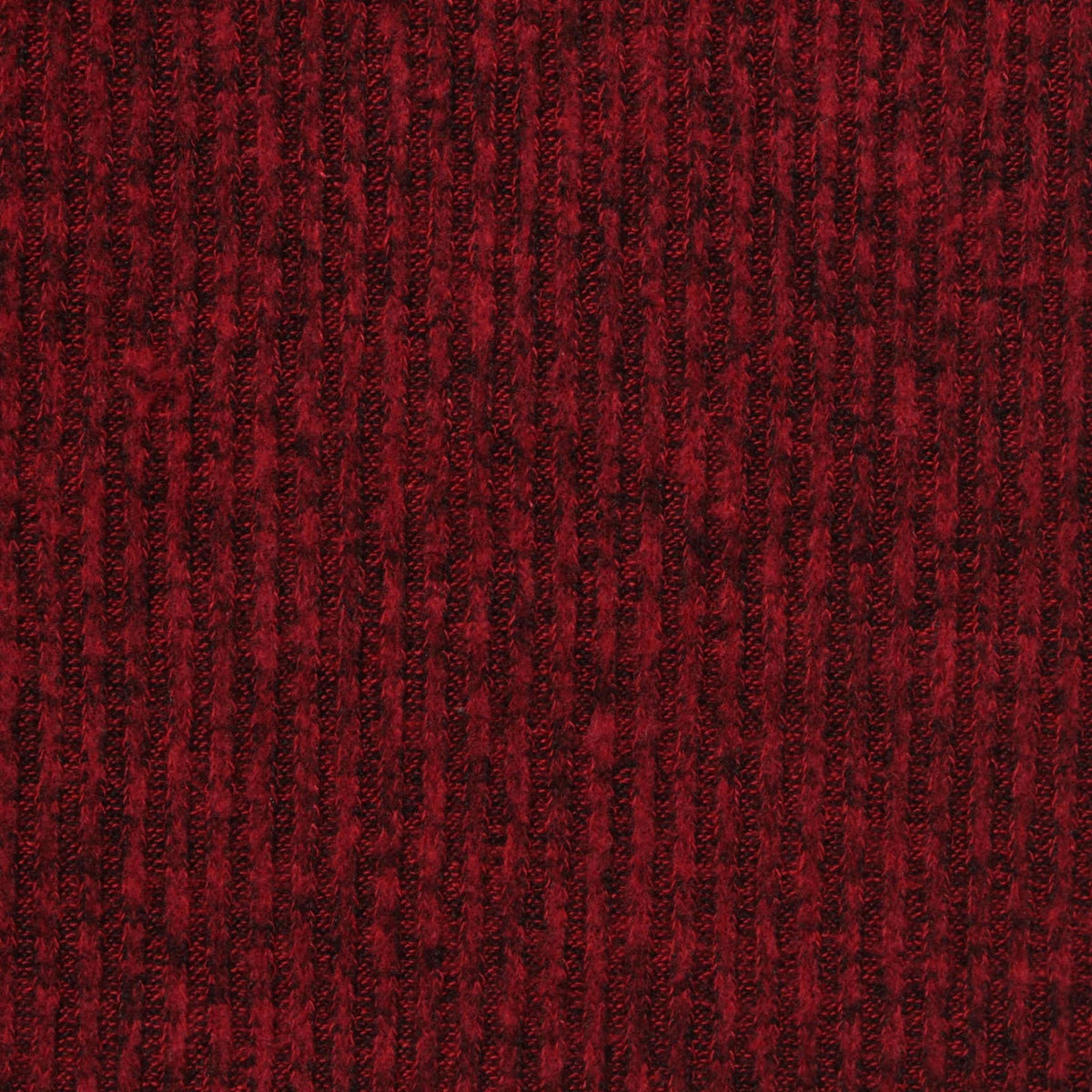 Red Marl Rib Knit, Viscose-Poly, 240 gsm