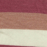 Cream Horizontal-Stripe Jersey Knit, Viscose — texture