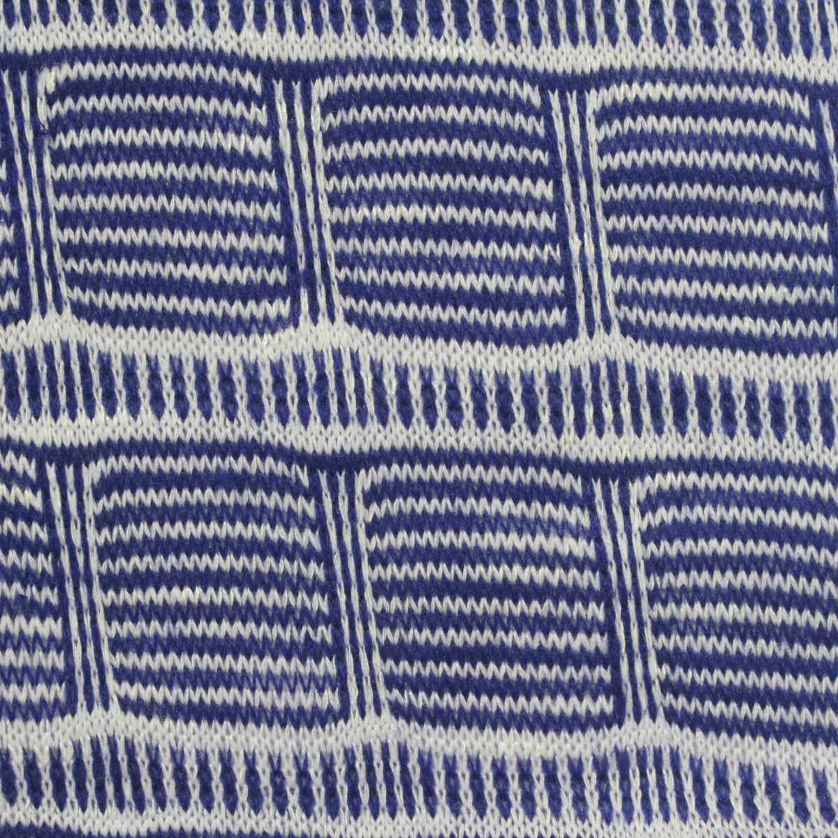 Blue Horizontal-Stripe Jersey Knit, Poly-Viscose, 240 gsm