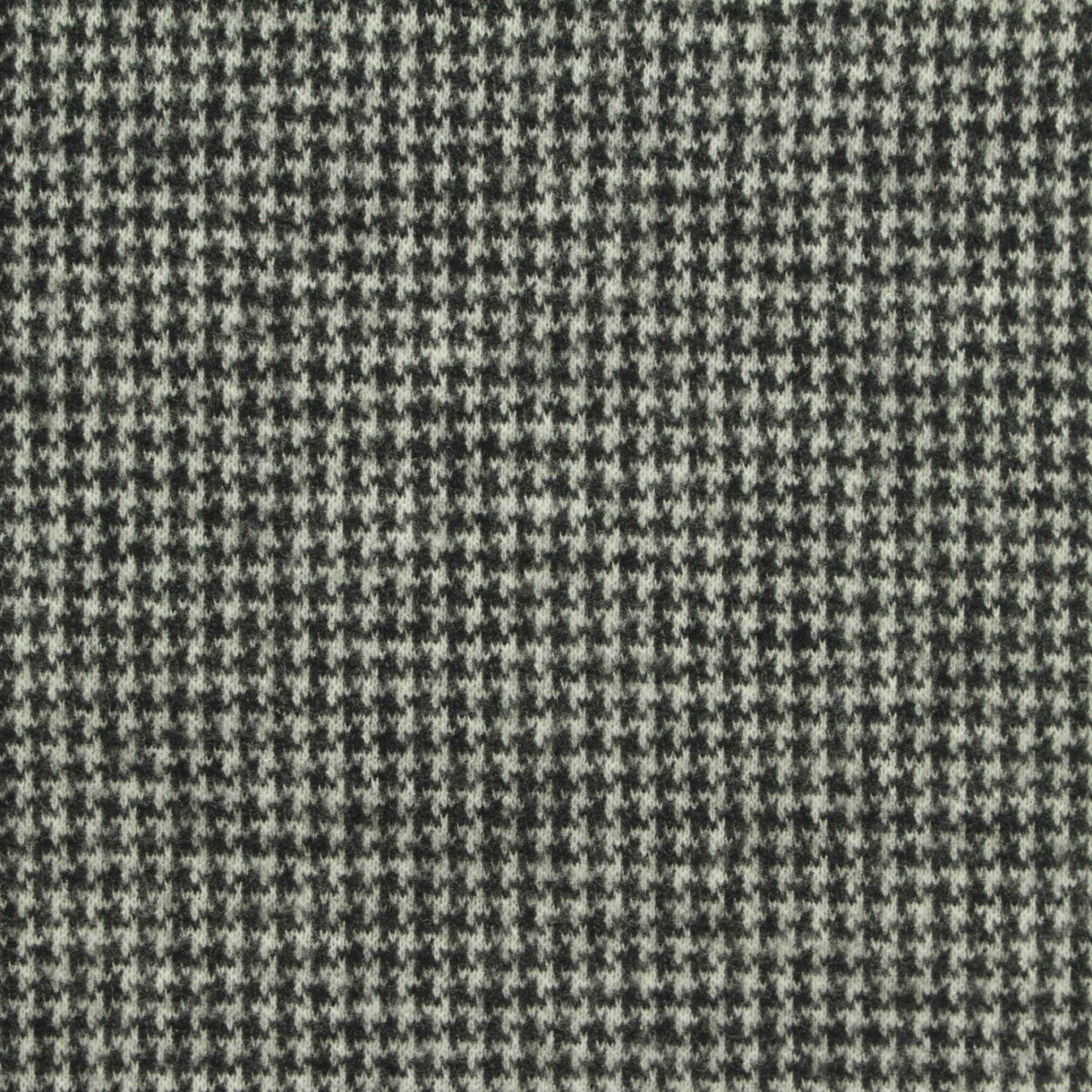 Black Houndstooth Jacquard, Poly-Viscose, 350 gsm, 160 cm