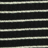 Black Horizontal-Stripe Rib Knit, Viscose — texture