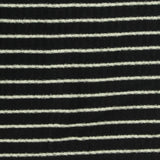 Black Horizontal-Stripe Rib Knit, Viscose