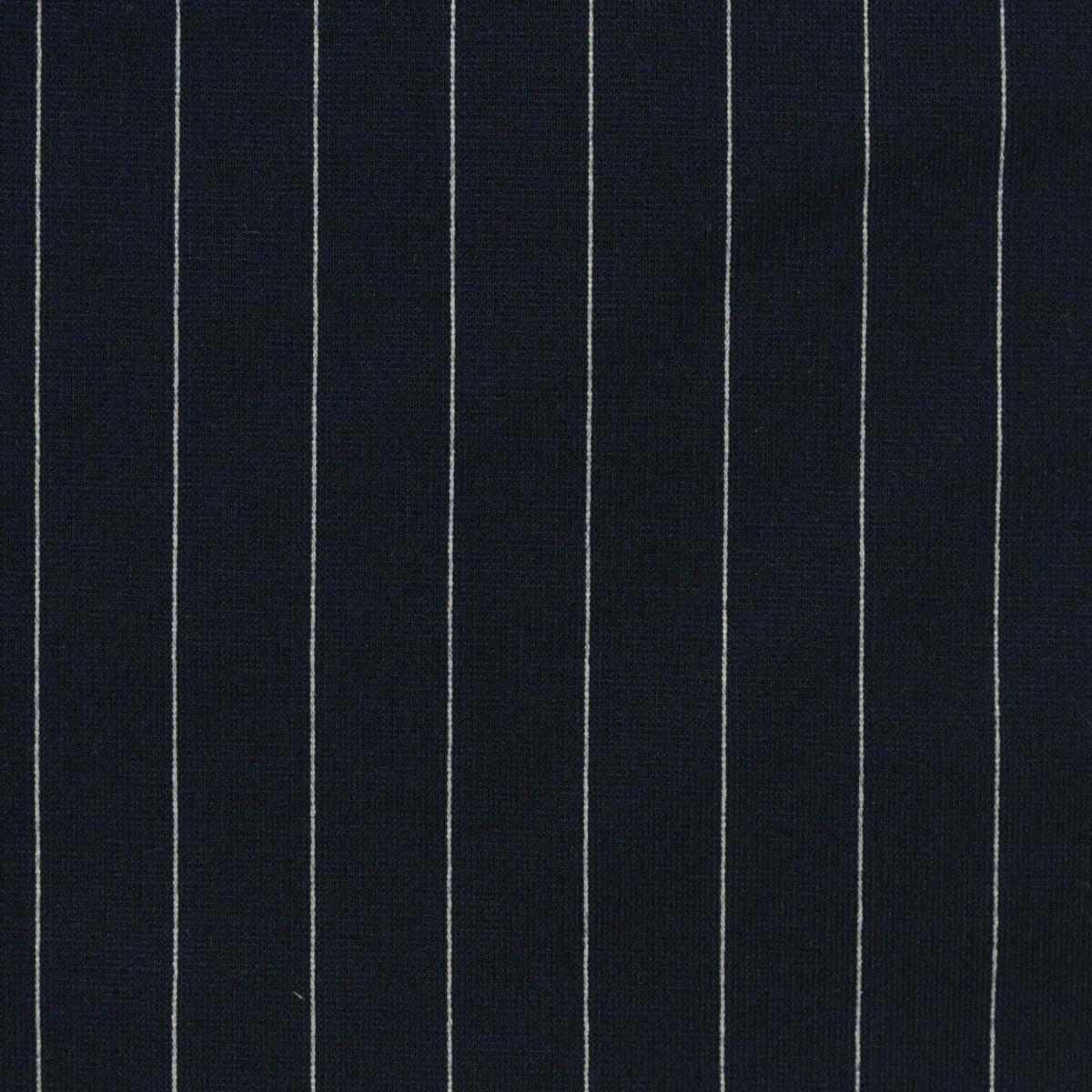 White Vertical-Stripe Ponte Knit, Viscose-Poly