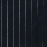 White Vertical-Stripe Ponte Knit, Viscose-Poly