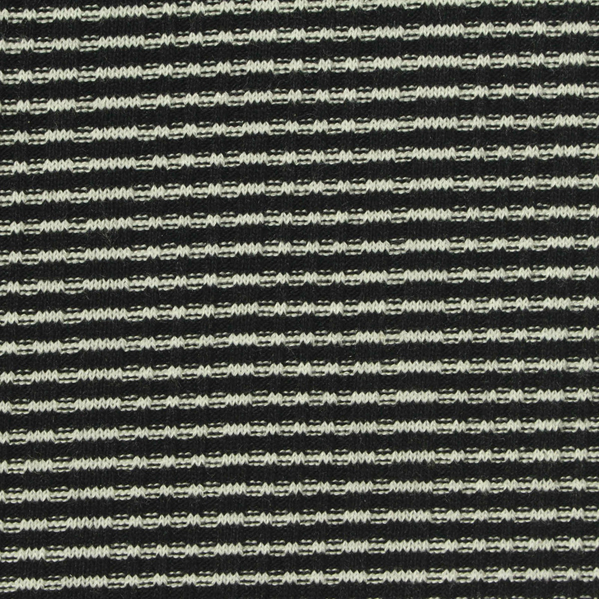 White Horizontal-Stripe Rib Knit, Viscose-Poly, 270 gsm