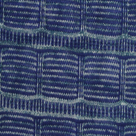 Blue Geometric Jersey Knit, Polyester, 180 gsm