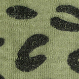 Dark Grey Leopard Chunky Knit, Viscose-Poly — texture