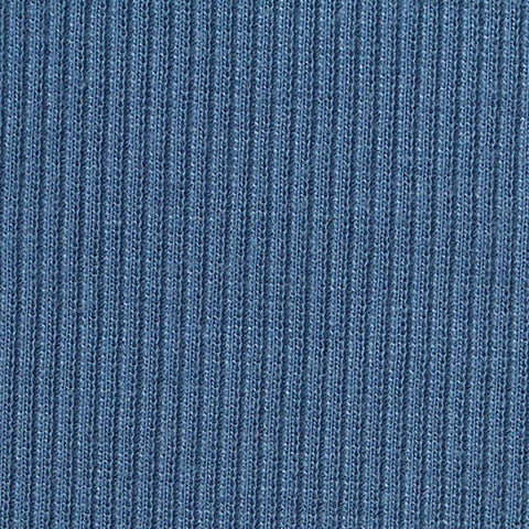 Polyester Stretch Rib Knit Fabric, 260 gsm, 120 cm — Blue