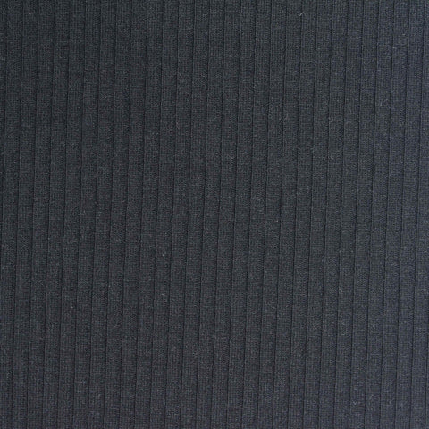 Polyester Stretch Rib Knit Fabric, 280 gsm, 125 cm — Navy