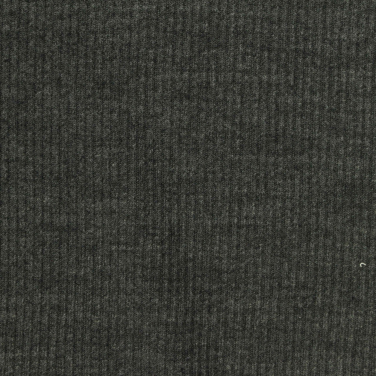 Dark Grey Marl Rib Knit, Poly-Viscose, 250 gsm