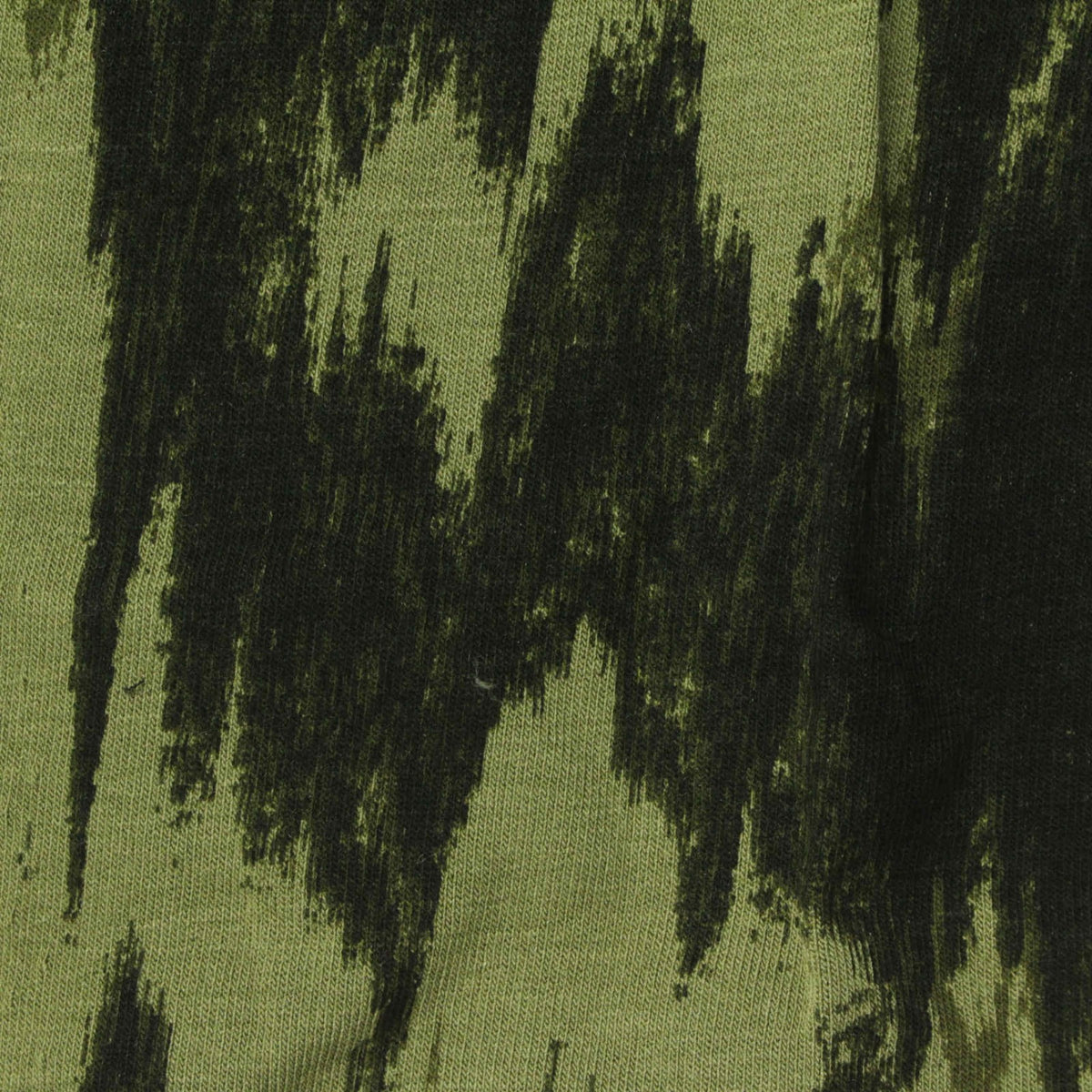Dark Green Brushstroke French Terry, Modal-Poly