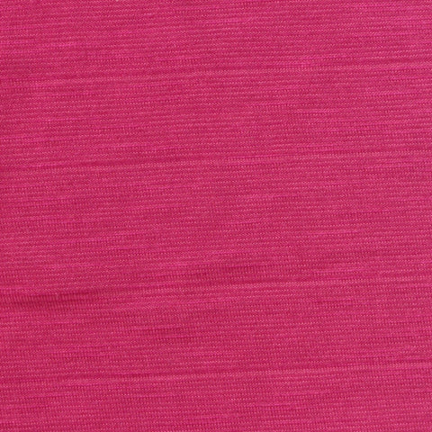 Slub Polyester Viscose Stretch Jersey Knit Fabric, 210 gsm, 160 cm — Pink