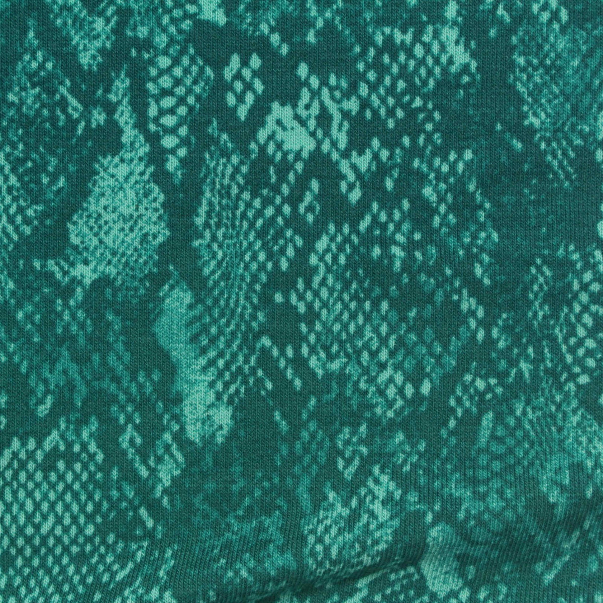 Teal Snakeskin French Terry, Poly-Modal