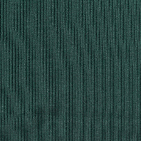 Modal Polyester Stretch Rib Knit Fabric, 410 gsm, 140 cm — Green