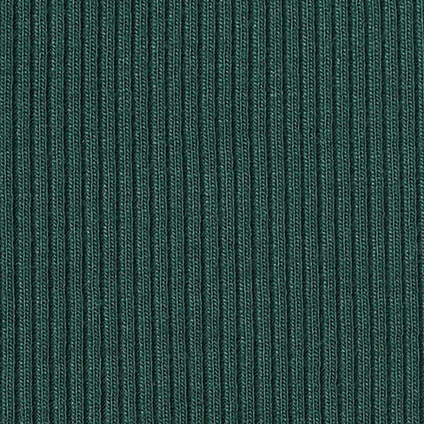Modal Polyester Stretch Rib Knit Fabric, 410 gsm, 140 cm — Green